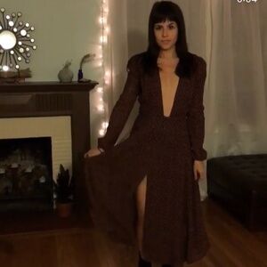 Reformation long sleeved maxi dress. Size S